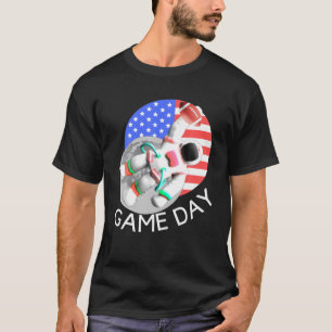 Camiseta Día del partido de fútbol americano, astronauta de