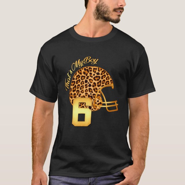 Camiseta Día del partido de fútbol Mamá Leopardo Abuela #6  (Anverso)