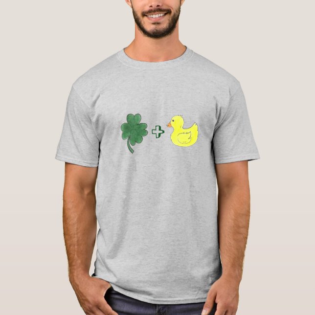 Camiseta Día del Pato Afortunado Shamrock Duckie St. (Anverso)