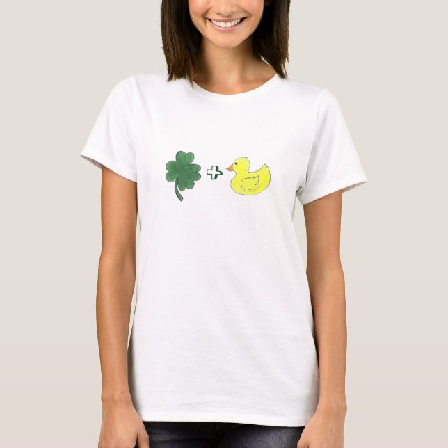 Camiseta Día del Pato Suertudo Shamrock Rubber Ducky St. (Anverso)