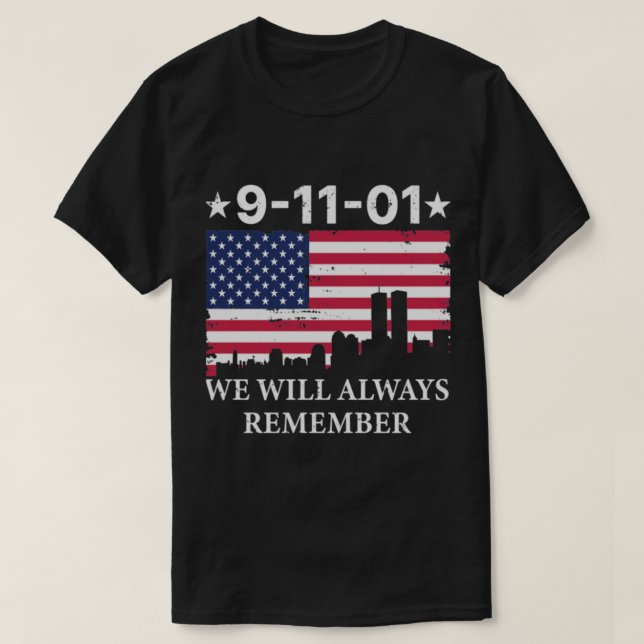 Camiseta Día del Patriota 911 - Siempre recordaremos (Diseño del anverso)