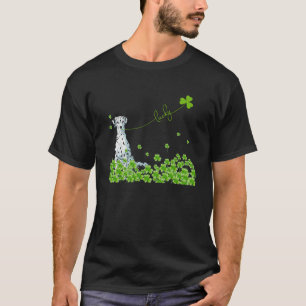 Camiseta Día del perro dálmata afortunado Shamrock St Patri