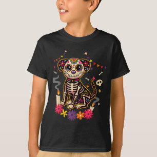 Camiseta Día del perro mexicano del esqueleto de la agencia