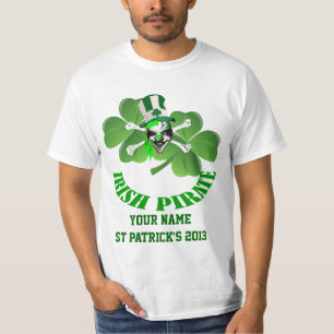 Camiseta Día del pirata irlandés personalizado en St Patric