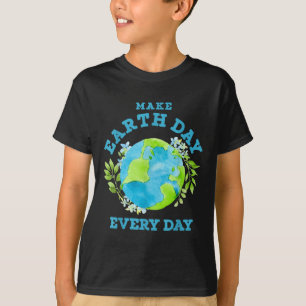 Camiseta Día del Planeta Tierra Todos los Días Medio Ambien