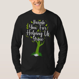 Camiseta Día del Profesor de Jardines de Infancia Gracias P