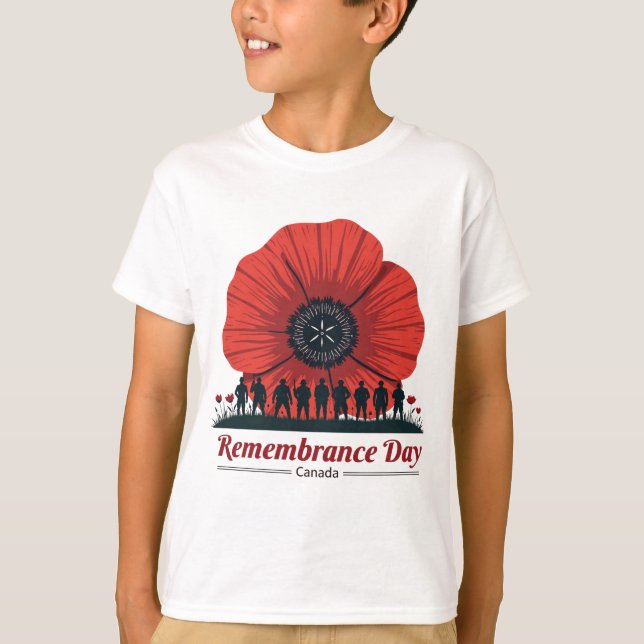 Camiseta Día del Recuerdo de Canadá - Homenaje a los vetera (Anverso)