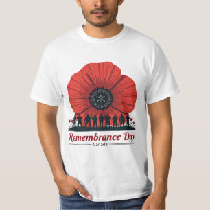 Camiseta Día del Recuerdo de Canadá - Homenaje a los vetera