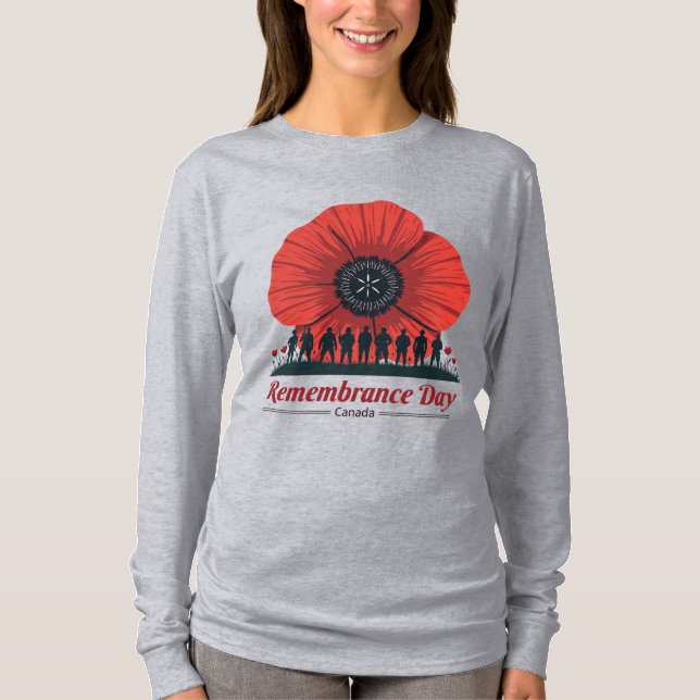 Camiseta Día del Recuerdo de Canadá - Homenaje a los vetera (Anverso)