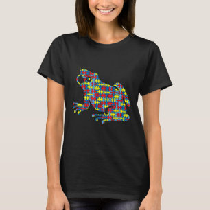 Camiseta Día del rompecabezas de animales de sapo para niño
