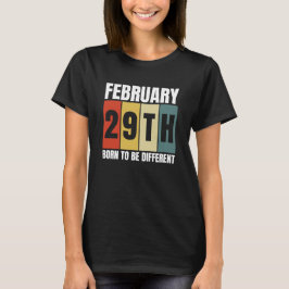 Camiseta Día del Salto Cumpleaños Nacido el 29 de febrero A