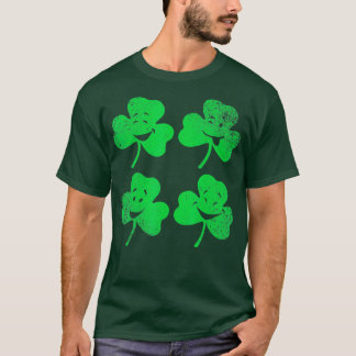 Camiseta Día del Santo Patrón Cuatro hojas Shamrock Lucky