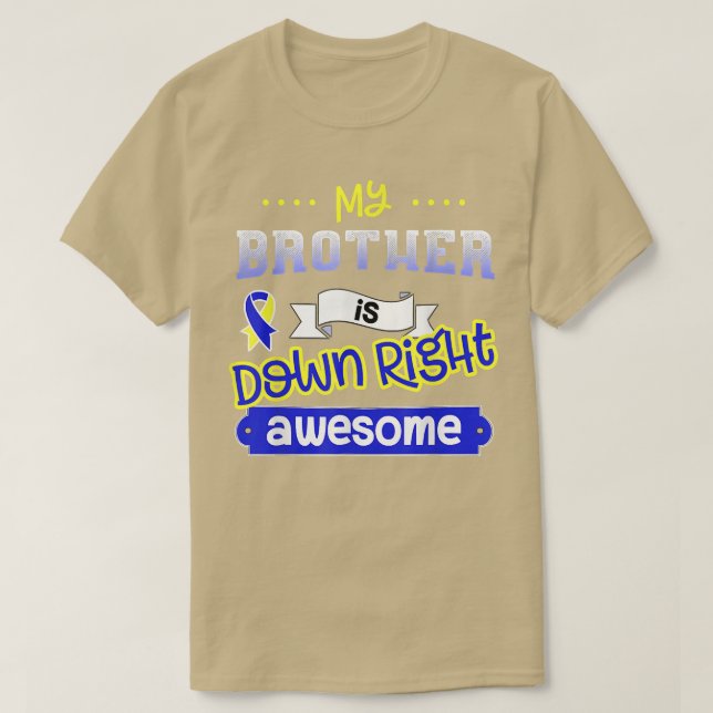 Camiseta Día del Síndrome de Down El apoyo al hermano aumen (Diseño del anverso)