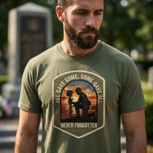 Camiseta Día del Soldado Memorial Nunca Olvidado