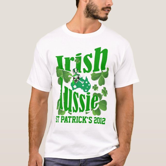 Camiseta Día del St Patricks de Aussie del irlandés (Anverso)