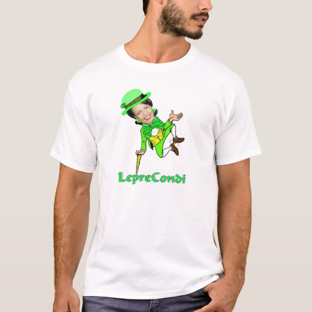 Camiseta Día del St Patricks de Condoleezza del Leprechaun (Anverso)