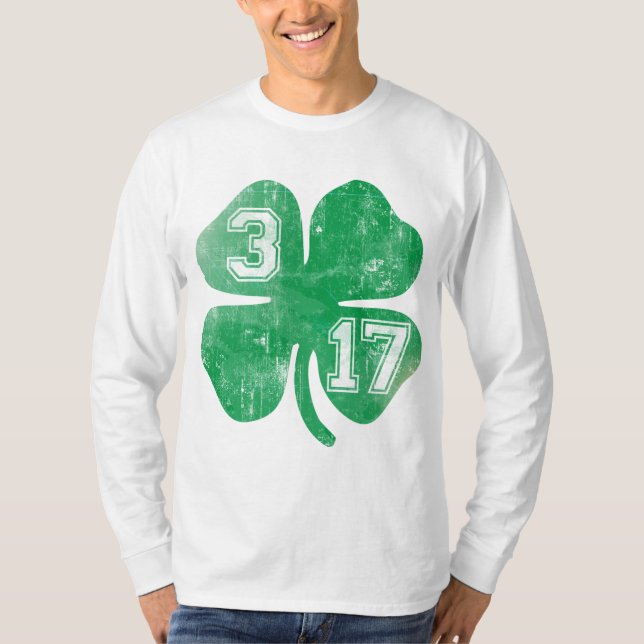 Camiseta Día del St Patricks del trébol 3/17 (Anverso)