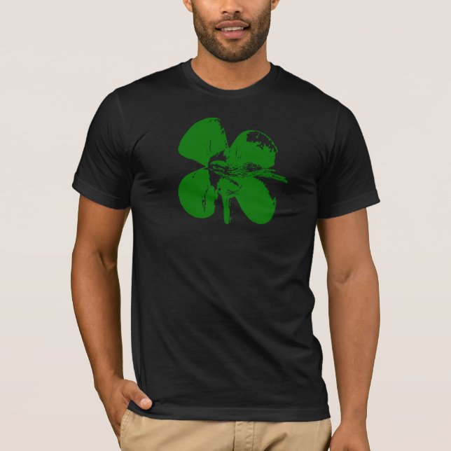 Camiseta Día del St. Patty (verde en negro) (Anverso)