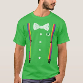 Camiseta Día del Suspendedor del Arcoiris Retro Leprechaun