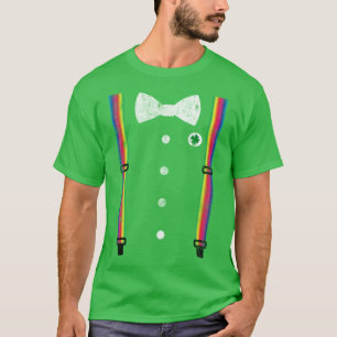 Camiseta Día del Suspendedor del Arcoiris Retro Leprechaun 