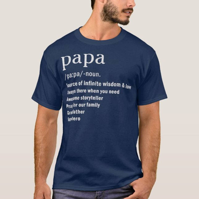 Camiseta Día del té del diccionario de definición del abuel (Anverso)