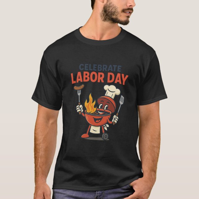 Camiseta Día del Trabajo BBQ Fiesta Personalizado - ¡Tiempo (Anverso)