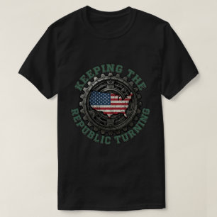Camiseta Día del Trabajo de engranajes de la República de E