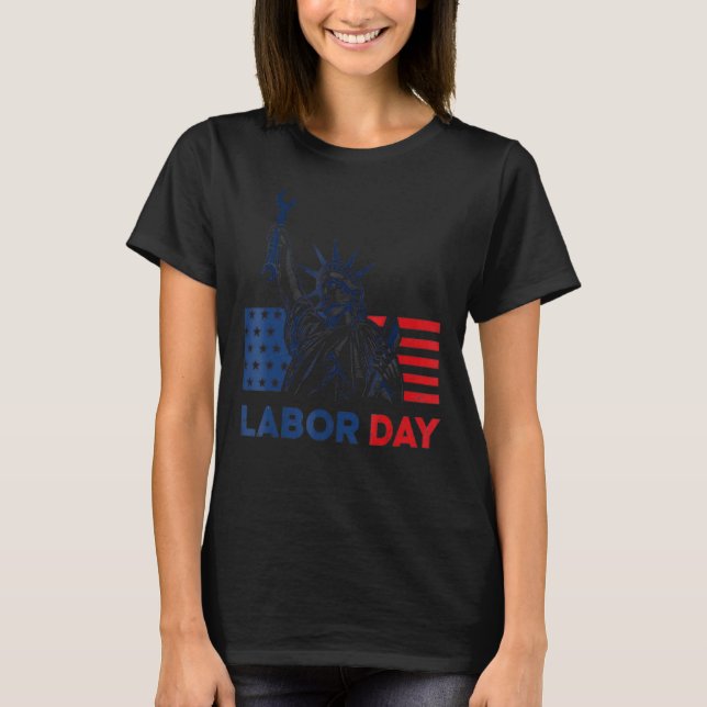 Camiseta Día del Trabajo Estatua de la Libertad de Estados  (Anverso)