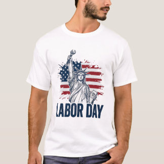 Camiseta Día del Trabajo Estatua de la Libertad Diseño Patr