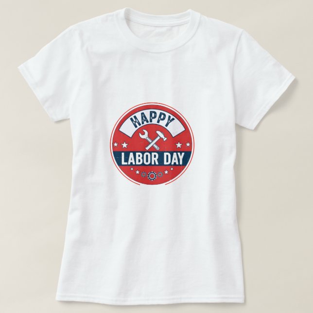 Camiseta Día del trabajo feliz (Diseño del anverso)