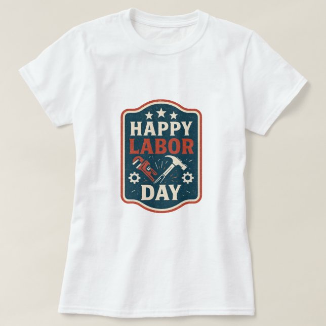 Camiseta Día del trabajo feliz (Diseño del anverso)