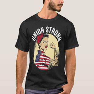 Camiseta Día del Trabajo Feliz de la Unión para las Mujeres