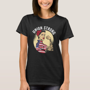 Camiseta Día del Trabajo Feliz de la Unión para las Mujeres