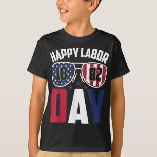 Camiseta Día del Trabajo Sungles Hombres Bandera Estadounid