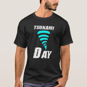 Camiseta Día Del Tsunami Se Generó Una Ola De Agua Enorme D