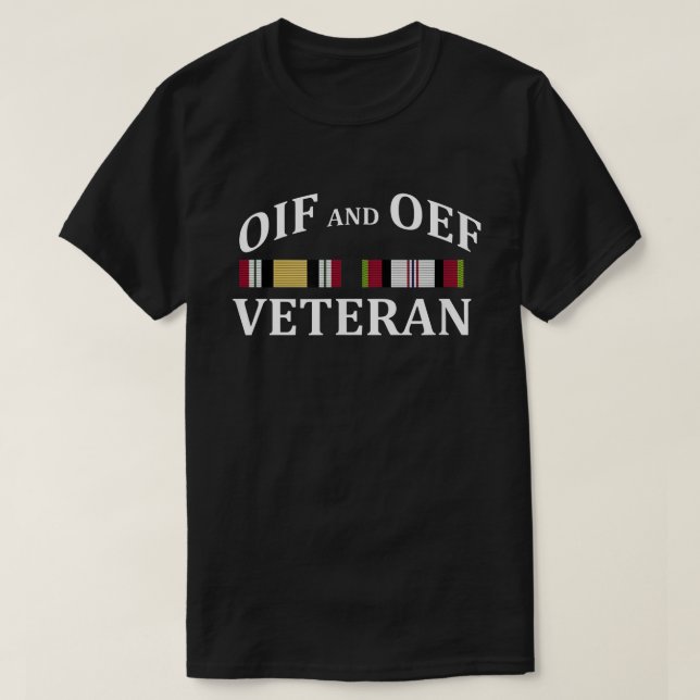 Camiseta Día del Veterano Veterano de la OIF y la OEF (Diseño del anverso)
