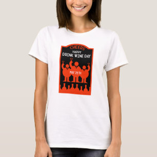Camiseta Día del vino de bebida 25 de mayo