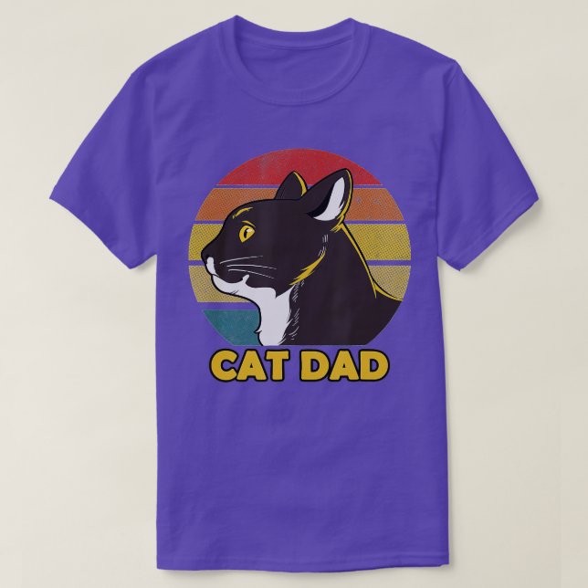 Camiseta Dia divertida del padre del gato (Diseño del anverso)