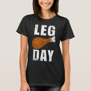 Camiseta Dia divertida en la pierna para el ejercicio de fi