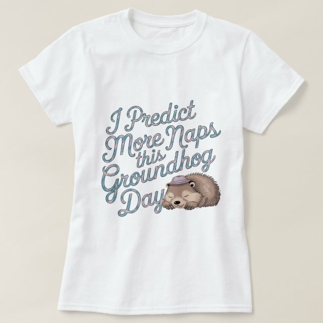 Camiseta Dia divertida feliz de Groundhog (Diseño del anverso)
