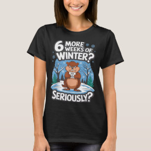 Camiseta Día divertido de la marmota de invierno 6 semanas