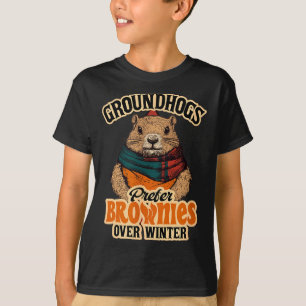 Camiseta Día divertido de la marmota Las marmotas prefieren