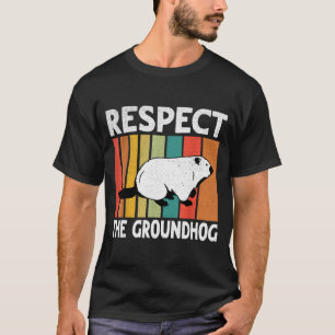 Camiseta Día divertido de la marmota Respeta a la marmota