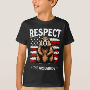 Camiseta Día divertido de la marmota, respeta la vin de la 