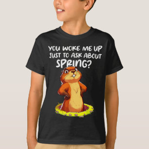 Camiseta Día divertido de la marmota Sombra Primavera 