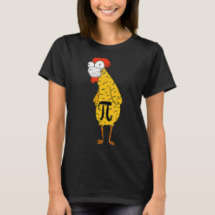 Camiseta Día divertido de Pi Máscara facial de pollo Profes