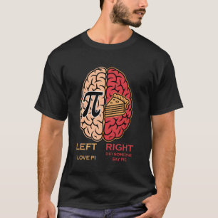 Camiseta Día Divertido de Pi Tarta de Manzana Pi Izquierda