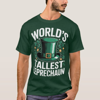 Camiseta Día divertido de San Patricio del duende más alto 