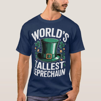 Camiseta Día divertido de San Patricio del duende más alto 