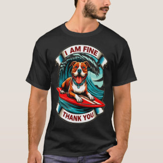 Camiseta Día divertido de surf en la gran ola del océano